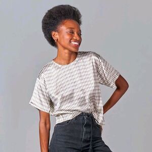 Tucker The Eden Silk Tee Classic Teardrop in Sage